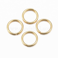304ステンレススチールオープン丸カン  ラウンド  18KGP本金メッキ  24ゲージ  4x0.5mm  内径：3mm&nbsp;STAS-H396-A-01G