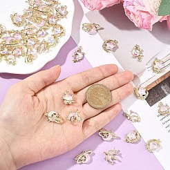 20スタイルの合金樹脂ペンダント5個  14KGP本金メッキ  混合図形  14.5~19x12~17x3~7.5mm  穴：1.2~1.6mm  4個/スタイル&nbsp;FIND-YW0010-94G
