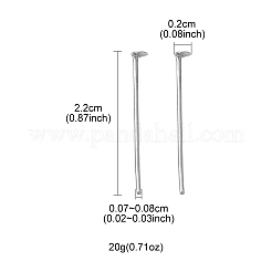 鉄平頭ピン  カドミウムフリー＆鉛フリー  プラチナ  20ゲージ  22x0.75~0.8mm  ヘッド：2mm&nbsp;IFIN-FS0001-30J