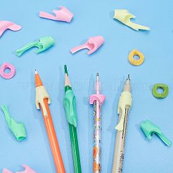 子供用ポリエチレン/シリコン鉛筆グリップ 60種類 12個  グリップ姿勢補正ツール  混合形状  ミックスカラー  16x8mm  5個/カラー&nbsp;AJEW-GF0003-36