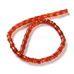 天然瑪瑙（染色・加熱）ビーズ連売り  竹の共同  ファイヤーブリック  11~12x8~8.5mm  穴：0.7mm  約33個/連  15.16''（38.5センチメートル）&nbsp;G-M446-B01-01