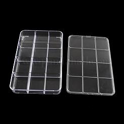 12コンパートメントは、プラスチックビーズ貯蔵容器を矩形  透明  15x23.4x3.4cm&nbsp;CON-Q025-02
