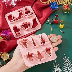 クリスマステーマのabsプラスチック粘土ツール  粘土生地カッター  金型  穴あけパンチ付き  混合図形&nbsp;CELT-TA0001-01