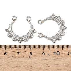 304ステンレスペンダント  アーチ  ステンレス鋼色  23x25x1.5mm  穴：2.2mm&nbsp;STAS-A129-13A-P