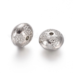 合金ビーズ  ロンデル  プラチナ  10x7mm  穴：1.4mm&nbsp;PALLOY-G234-16P