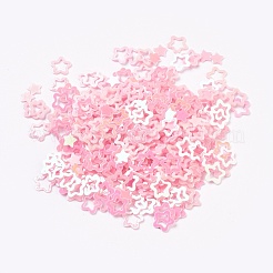 オーナメントアクセサリープラスチック製スパンコール/スパンコールビーズ  スター  ピンク  3.5x3.5x0.1mm  約112500個/ポンド&nbsp;PVC-G001-01