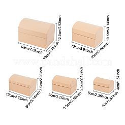 紙ボール紙のアクセサリー箱  ネックレス  ピアス  スタッド  長方形  淡い茶色  4~12x6~18x4~12.5cm&nbsp;CON-WH0079-71