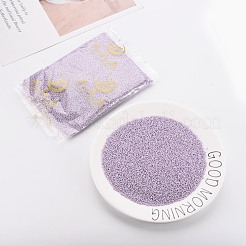 ガラスシリンダービーズ  シードビーズ  焼き付け塗料  丸い穴  ライラック  1.5~2x1~2mm  穴：0.8mm  約45000個/袋  約1ポンド/バッグ&nbsp;SEED-S047-A-047