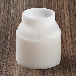 DIYラウンドキャンドルカップシリコンモールド  樹脂用  ジェッソ  セメントクラフト作り  ホワイト  8.35x7.5cm  内径：5.8のCM&nbsp;DIY-G094-04A