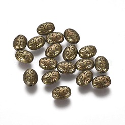 チベット風合金ビーズ  カドミウムフリー＆ニッケルフリー＆鉛フリー  アンティークブロンズ  8x6x4.1mm  穴：1mm&nbsp;MLF0559Y-NF