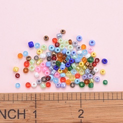 ガラスシードビーズ18色  混合スタイル  ラウンド  ミックスカラー  3mm  穴：1mm  約500PCS /カラー  約9000個/箱&nbsp;SEED-JP0007-03