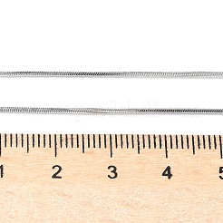 変色しにくい304ステンレススチールのスネークチェーンネックレス  カニカン付き  ステンレス鋼色  17.7インチ（45cm）  1mm&nbsp;NJEW-O058-24P