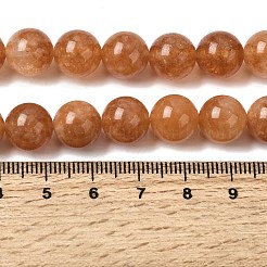 天然石ホワイトジェイドビーズ連売り  染め  ラウンド  チョコレート  10~10.5mm  穴：1mm  約37個/連  14.69~15''（37.3~38.1センチメートル）&nbsp;G-H348-10mm-10