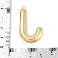 304ステンレスペンダント  イオンプレーティング（ip）  レターチャーム  文字J  38x23x7mm  穴：2.1mm&nbsp;STAS-I325-146G-J