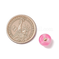 グラデーションカラー透明樹脂UV反応チャーム  りんご  真鍮のペグベイル付き  ゴールドカラー  11x10mm  穴：1.6mm&nbsp;PALLOY-JF05073-01