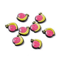 オペーク樹脂カボション  カタツムリ  濃いピンク  19x19.5x5mm&nbsp;RESI-C027-02A