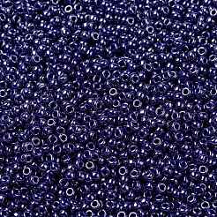 MIYUKIラウンドロカイユビーズ  日本製シードビーズ  （rr434)不透明なナスのツヤ  8/0  3mm  穴：1mm  約422~455PCS /ボトル  10 G /ボトル&nbsp;SEED-JP0009-RR0434