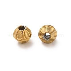 304ステンレススチールビーズ  双円錐形  イオンプレーティング（ip）  18KGP本金メッキ  5.8x5.8mm  穴：1.2mm&nbsp;STAS-D204-14G