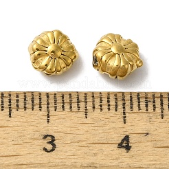 304ステンレススチールビーズ  花  ゴールドカラー  6x6x4mm  穴：0.8mm&nbsp;STAS-I305-181G