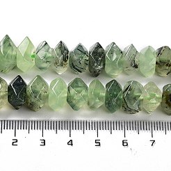 天然石プレナイトビーズ連売り  ナゲット  多面カット  6~8x10.5~14x8~9.5mm  穴：1.2mm  約57~61個/連  15.16''~15.39''（38.5~39.1センチメートル）&nbsp;G-D091-A17