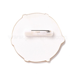 ムーンアクリル安全ブローチ  バックパック服用ユニバーススペースラペルピン  ゴールド  37x39.5x2mm&nbsp;JEWB-D009-17P