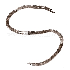 グラデーションカラーの天然スモーキークォーツビーズの連  多面カット  ロンデル  4x3mm  穴：0.8mm  約136個/連  15.35''（39センチメートル）&nbsp;GG-NH0017-A01