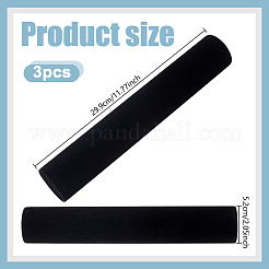 ベルベットバーブレスレットディスプレイスタンド  コラム  ブラック  299x52mm&nbsp;ODIS-WH0099-147