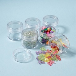 プラスチックビーズ収納ケース  ラウンド  直径約3.9 CM  高さ3.3センチ  容量：15ml（0.5液量オンス）&nbsp;X-C080Y