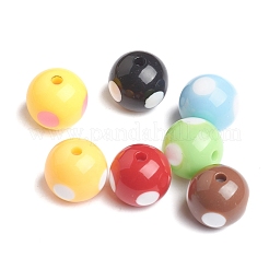 丸いアクリルクラフトビーズ  ミックスカラー  直径約16mm  穴：約2mm  約220個/500g&nbsp;YPL453