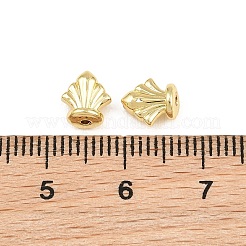 真鍮ビーズ  混合図形  ラックめっき  長持ちメッキ  カドミウムフリー＆鉛フリー  18KGP本金メッキ  ファン  7x6.5x5mm  穴：1.2mm&nbsp;KK-CBA57BD-07C-G
