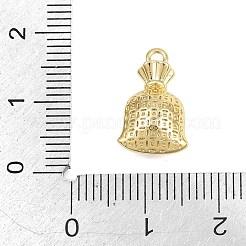 真鍮チャーム  ラッキーバッグチャーム  18KGP本金メッキ  16x10x6mm  穴：1.6mm&nbsp;KK-CBA0565-07G