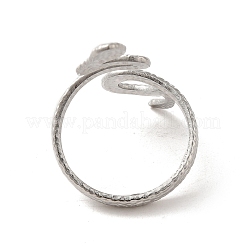 304ステンレススチール指輪  ヘビ  ステンレス鋼色  内径：17.9mm&nbsp;RJEW-H223-01P-11-1