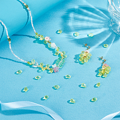 光る透明なティアドロップガラスチャーム150個  DIYジュエリーアクセサリー  きいろ  9x6mm&nbsp;GLAA-PH0004-20