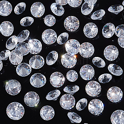 500 個のキュービックジルコニアカボション  多面カット  ダイヤモンド  透明  5x2.8mm&nbsp;ZIRC-PH0001-40