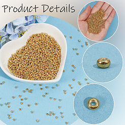 ガラスシードビーズ50g  メタリックカラースタイル  ラウンド  ゴールド  12/0  2mm  穴：1mm&nbsp;SEED-PA0001-36A-02