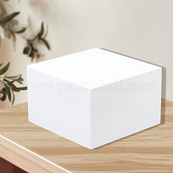 焼き付け塗装木製ディスプレイ台座  長方形  ホワイト  8x5x8cm&nbsp;AJEW-WH20033-141A-02