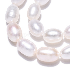 天然養殖淡水パールビーズ連売り  ライス  貝殻色  7.3~11x6~6.5mm  穴：0.7~0.8mm  約18~21個/連  7.09インチ（18cm）&nbsp;LS-PEAR-N012-06L