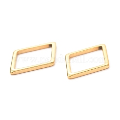 201 ステンレススチールリンクリング  菱形  ゴールドカラー  15.5x10x1mm&nbsp;STAS-C030-10A-G
