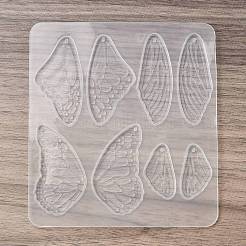 DIYシリコンモールド  レジン型  ウイング  UVレジン用  エポキシ樹脂工芸品作り  ホワイト  127x115x4mm  穴：2mm&nbsp;SIMO-C022-01B