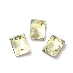 ガラスラインストーンカボション  ポイントバック＆バックメッキ  多面カット  長方形  ミックスカラー  8x6x2.8mm&nbsp;RGLA-P037-12B-D