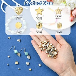 CCBプラスチックビーズ  混合図形  プラチナ  3~9x4~9.5x3~5mm  穴：1.2~1.6mm  265個/セット&nbsp;CCB-YW0001-40