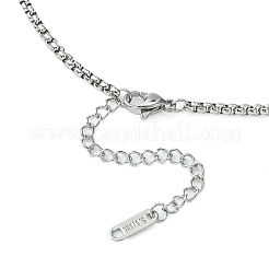 304ステンレススチールベネチアンチェーンネックレス男性用女性用  ステンレス鋼色  15.98インチ（40.6cm）&nbsp;NJEW-YW0001-16