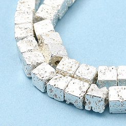 天然溶岩岩ビーズ連売り  キューブ  ミックスカラー  4~5x4~5x4~5mm  穴：1mm  約90~95個/連  15.5~16インチ&nbsp;G-E602-03