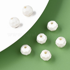不透明なアクリルビーズ  多面カット  染め  ラウンド  ミックスカラー  10mm  穴：2mm  約1050個/500g&nbsp;MACR-S373-69-S