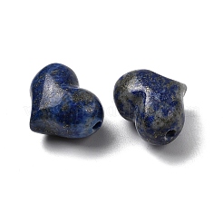 天然石ラピスラズリビーズ  チャンキーハート  14~14.5x17~17.5x10.5~11mm  穴：1~1.4mm&nbsp;G-M423-01H