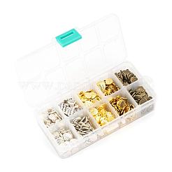 500個5色チベット風合金チャーム  thank you文字のハート  ミックスカラー  12x11x2mm  穴：1.5mm  100個/カラー&nbsp;TIBEP-LS0001-08