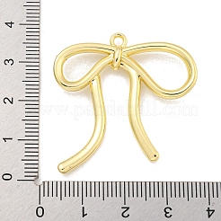 ラックメッキ合金ペンダント  ちょう結びのチャーム  ゴールドカラー  35x35x5mm  穴：2mm&nbsp;PALLOY-I221-06B-G