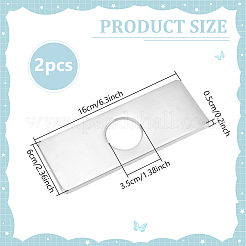 304ステンレスシンク穴カバー  長方形  ステンレス鋼色  159x62.5x5mm  穴：34mm&nbsp;FIND-WH0291-05P