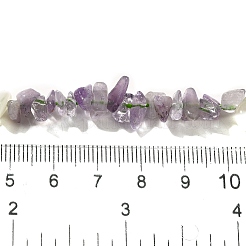 天然の新しい翡翠とアメジストのビーズ連売り  チップ  3.5~10x3.5~11x2~6mm  穴：0.7mm  15.75~15.98''（40~40.6センチメートル）&nbsp;G-L610-A21-01