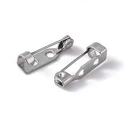 変色防止 304 ステンレススチール ブローチピン バックバー金具  ステンレス鋼色  17x5.5x5mm  穴：2mm&nbsp;X-STAS-J011-09B